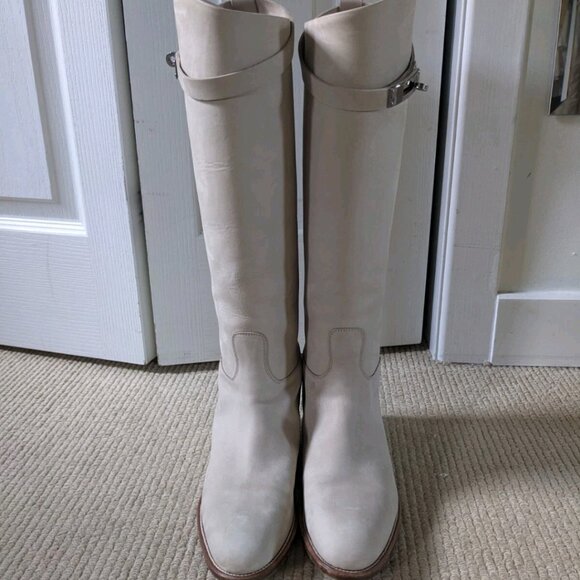 Hermès jumping boots beige suede - Picture 7 of 7